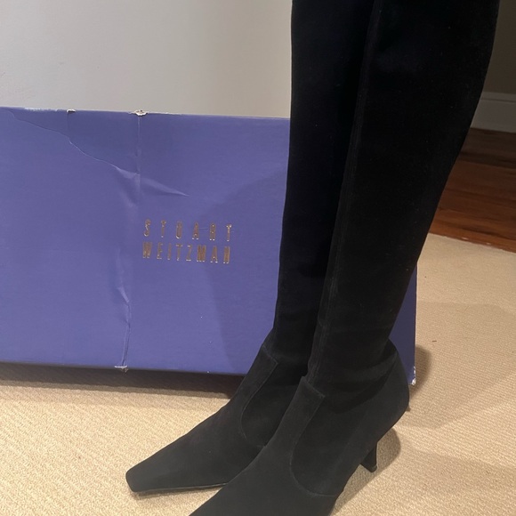 Stuart Weitzman Black Over the Knee Boots NWT! - Picture 1 of 7